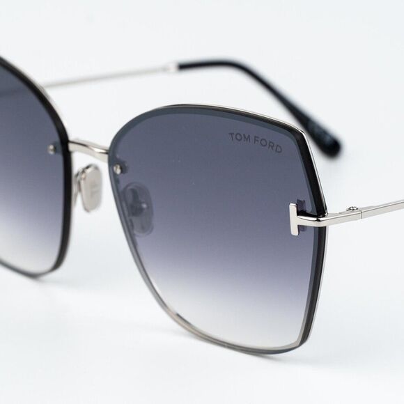 Tom Ford NICKIE-02 Women Sunglasses Palladium Smoke Mirror Butterfly FT1107 16C main image 7